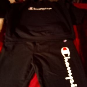 Champion 2 piece sweat suite size 2x back